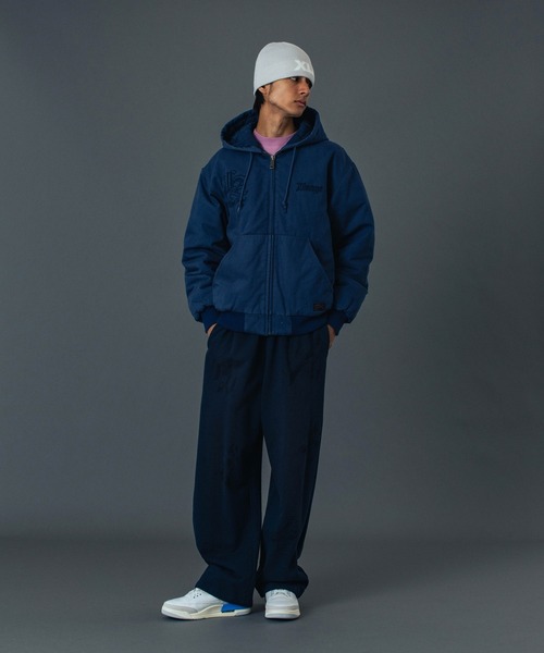 XLARGE フード付きジャケット ダークブルー XLARGE（エクストラ ラージ） ブルゾン アウター PATCHED OLD ENGLISH