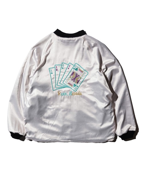 スカジャン THRIFTY LOOK スリフティルック / SNAKE ＆ SKULL SOUVENIR JACKET メンズ レディースの画像
