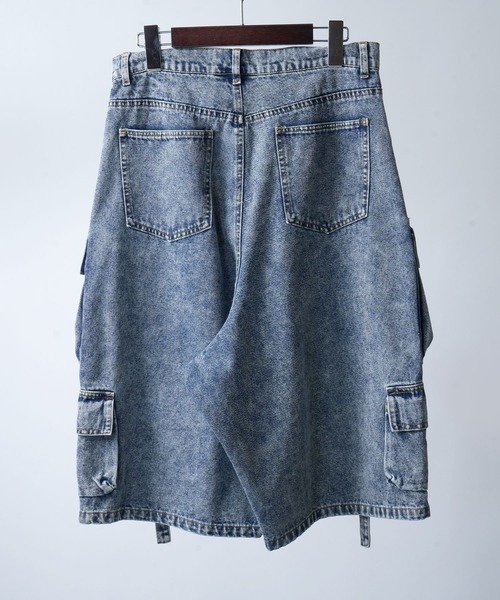 「Starting Over」 「HALHAM」デニムハーフパンツ X-LARGE ブルー メンズ_画像3