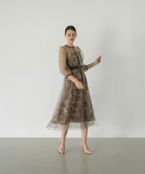 Leja（レジャ） 7分袖ワンピース MEDIUM ベージュ レディース