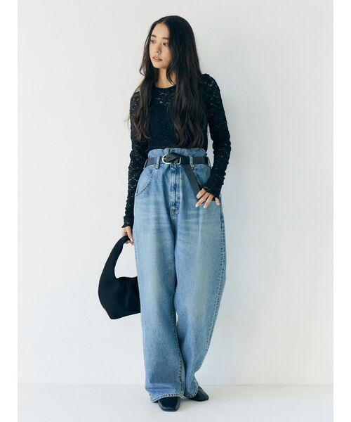 Ungrid（アングリッド） tシャツ シアーレースロングスリーブTee