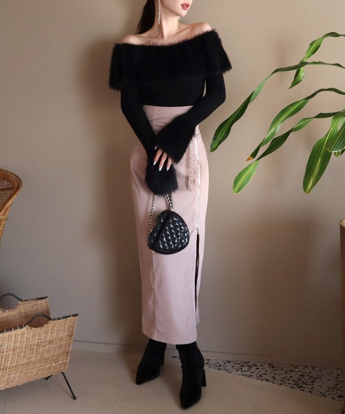 「ROYAL PARTY」 長袖ニット FREE ブラウン レディース_画像4