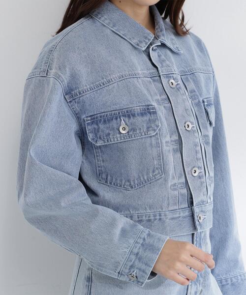 デニムジャケット　レディース　新品　未使用　生デニム　Gジャン　90s 日本製 NATURAL BEAUTY BASIC（ナチュラルビューティーベーシック） デニム