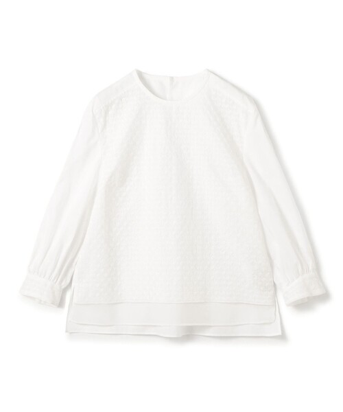 TOMMOROW LAND collection エンブロイダリー ブラウス TOMORROWLAND collection ブラウス シャツ リーフエンブロイダリー