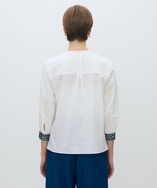TOMMOROW LAND collection エンブロイダリー ブラウス TOMORROWLAND collection ブラウス シャツ リーフエンブロイダリー