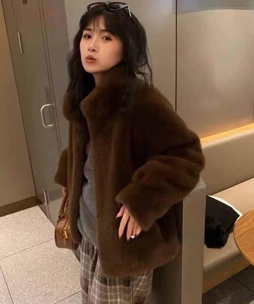 「WEGO」 「meili studio」ジャケット MEDIUM ブラウン レディース_画像7