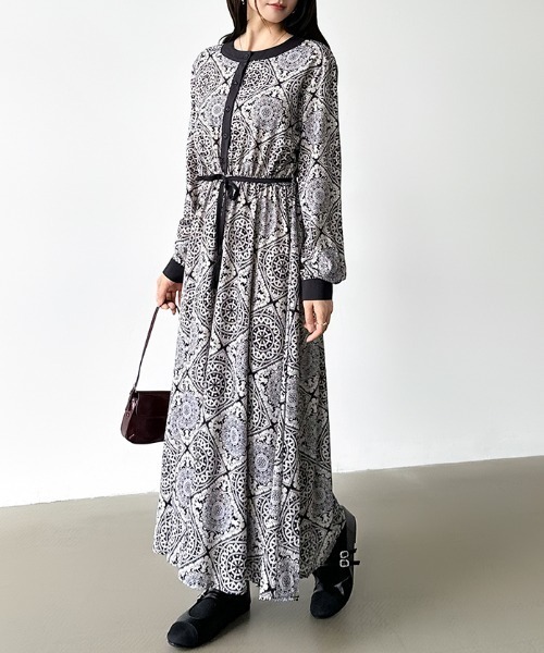 「COCOMOMO」 半袖ワンピース S ブラック レディース_画像6