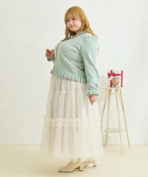 Louiosy（ルオシー） スカート 「大きいサイズ」フリルティアード