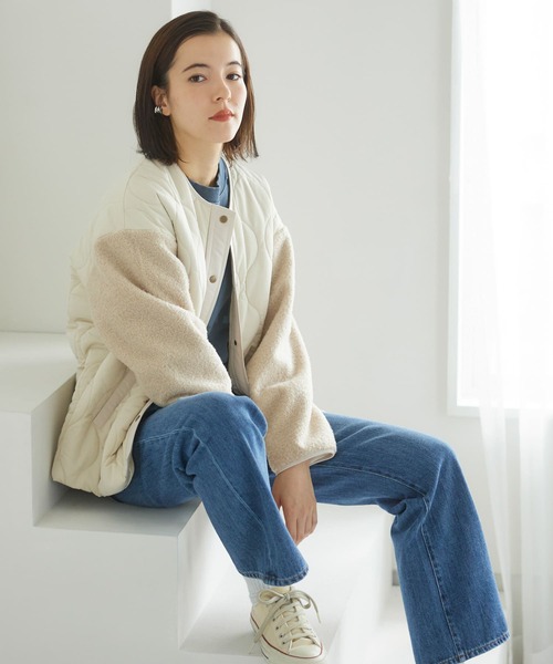 URBAN RESEARCH Sonny Label ノーカラージャケット FREE ブラック