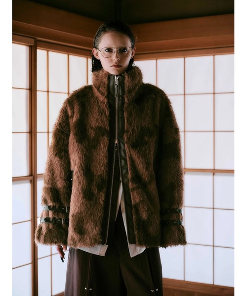 ブルゾン アウター 「TAJEN:T」COW PATTERN FAR JACKET/ アニマル柄