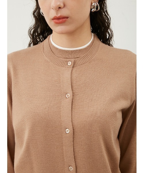 「Mila Owen」 ニットカーディガン 0 レッド レディース_画像10