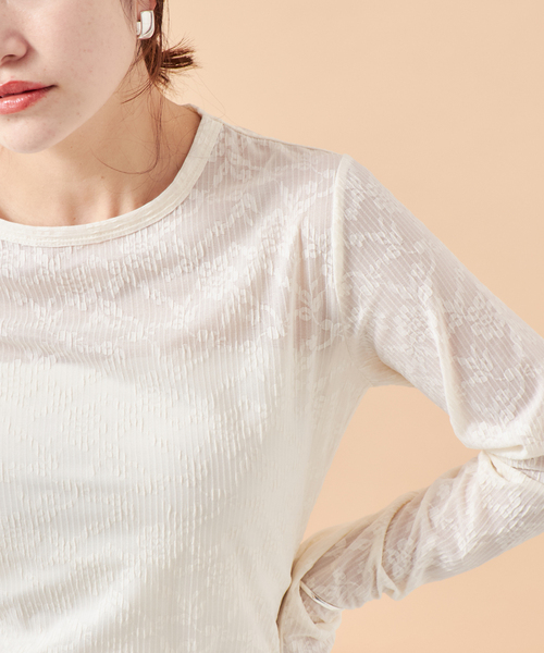 【2025SS】JOURNAL STANDARD ストレッチレース カットソー JOURNAL STANDARD（ジャーナルスタンダード） tシャツ 「追加2