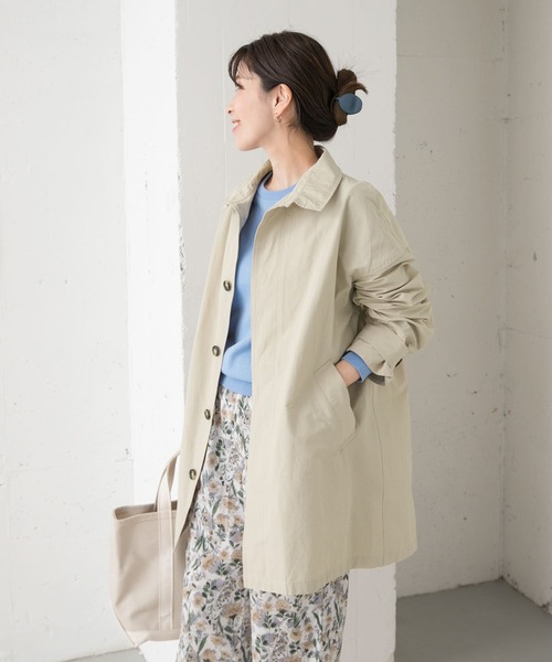 「URBAN RESEARCH DOORS」 スプリングコート MEDIUM ライトグレー レディース