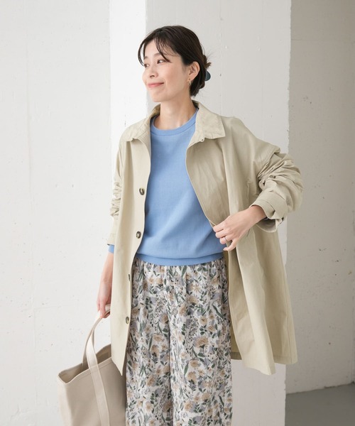 「URBAN RESEARCH DOORS」 スプリングコート MEDIUM ライトグレー レディース