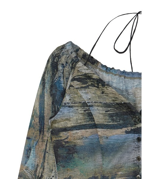 Ameri（アメリ） tシャツ PAINTED TEXTURE ART TOP レディース