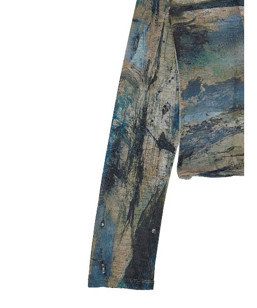 Ameri（アメリ） tシャツ PAINTED TEXTURE ART TOP レディース