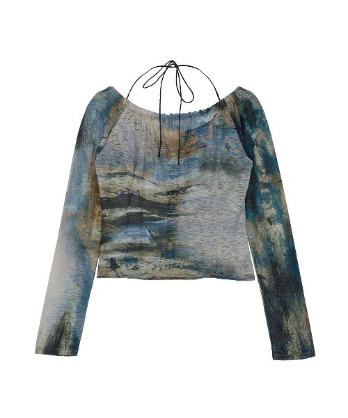 AMERI MARY PAINTING TEE アメリ Ameri（アメリ） tシャツ PAINTED TEXTURE ART TOP レディース