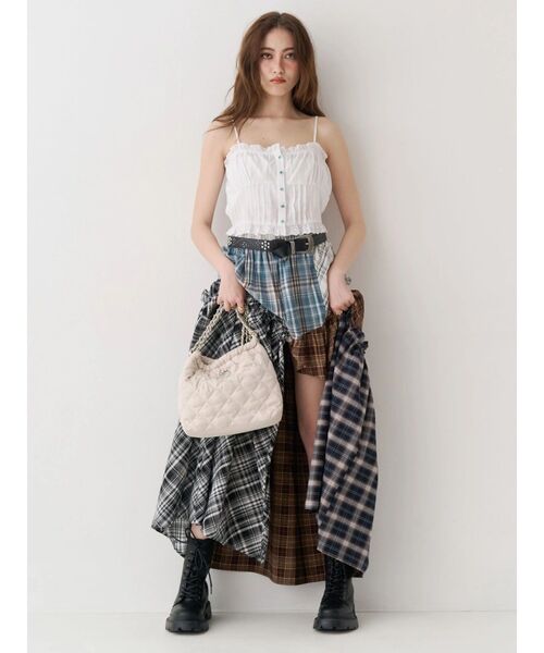 ショルダーバッグ バッグ 「500mlペットボトル収納可」フェイクスウェードキルティングショルダーBAG レディース