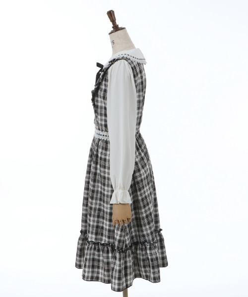 「axes femme POETIQUE」 長袖ワンピース MEDIUM ワイン レディース_画像3