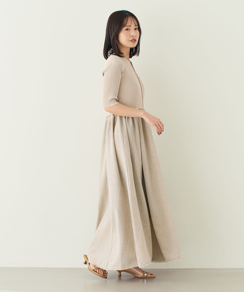 NOBLE（ノーブル） ワンピース 「追加・新色」「洗える」フロント
