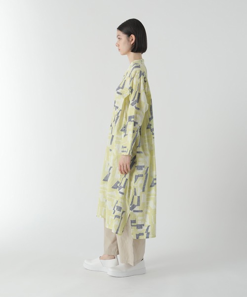 「Plantation」 長袖ワンピース M size ライトグリーン レディース_3