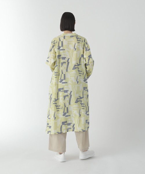 「Plantation」 長袖ワンピース M size ライトグリーン レディース_4