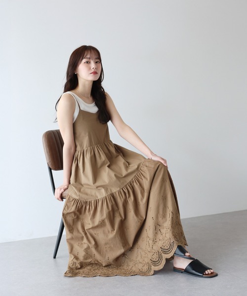 「BLUEEAST」 キャミソールワンピース MEDIUM ブラック レディース_画像6