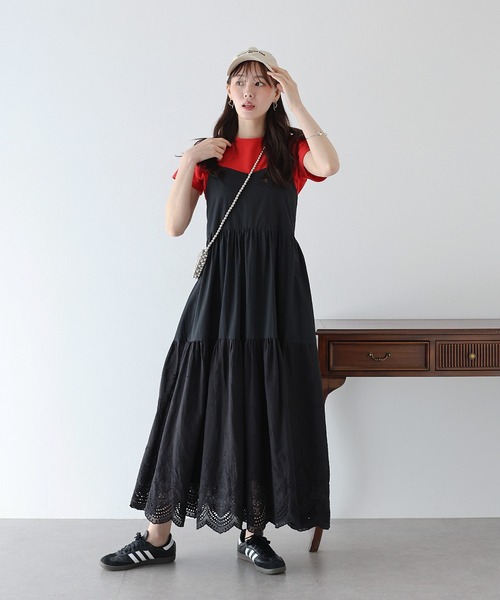 「BLUEEAST」 キャミソールワンピース MEDIUM ブラック レディース_画像7