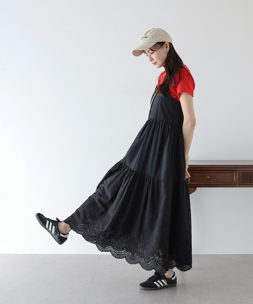 「BLUEEAST」 キャミソールワンピース MEDIUM ブラック レディース_画像9
