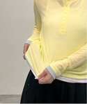 ヘンリーネック tシャツ 3カラーシアーレイヤ...の詳細画像2