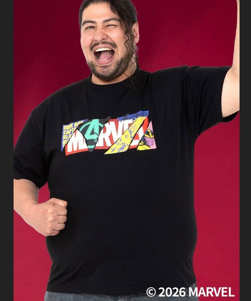 tシャツ 「MARVEL」 Tシャツ 半袖 メンズ 大きいサイズ ロゴプリント