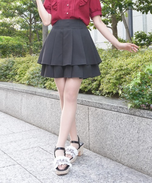 axes femme POETIQUE パンツ ハイウエストプリーツスカパン レディース