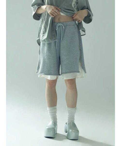 ハーフパンツ パンツ 短パン LAYERED FRENCH TERRY HALF PANTS