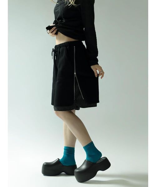 ハーフパンツ パンツ 短パン LAYERED FRENCH TERRY HALF PANTS