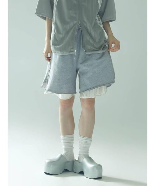 ハーフパンツ パンツ 短パン LAYERED FRENCH TERRY HALF PANTS