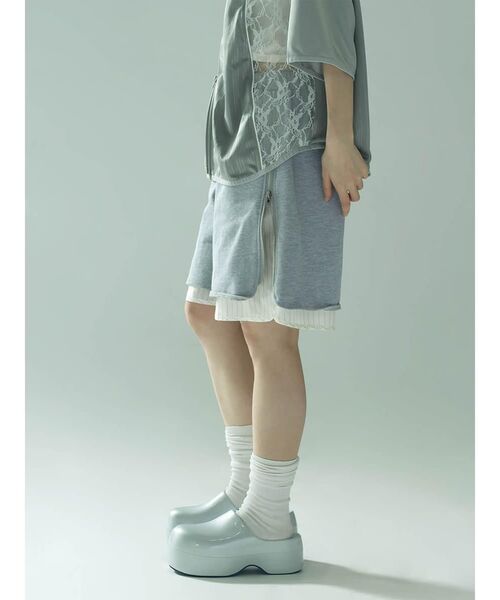 ハーフパンツ パンツ 短パン LAYERED FRENCH TERRY HALF PANTS