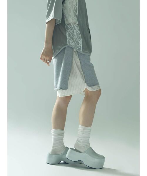 ハーフパンツ パンツ 短パン LAYERED FRENCH TERRY HALF PANTS