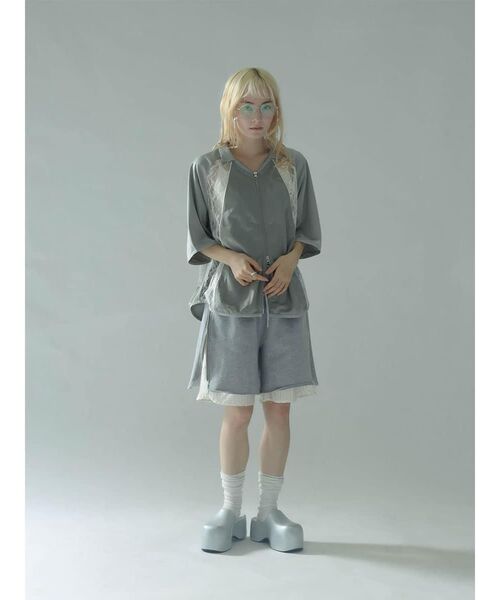 ハーフパンツ パンツ 短パン LAYERED FRENCH TERRY HALF PANTS
