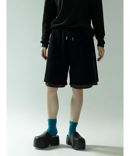 ハーフパンツ パンツ 短パン LAYERED FRENCH TERRY HALF PANTS