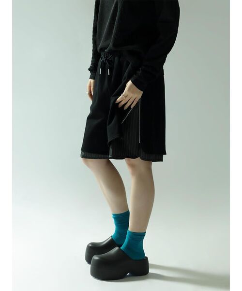 ハーフパンツ パンツ 短パン LAYERED FRENCH TERRY HALF PANTS