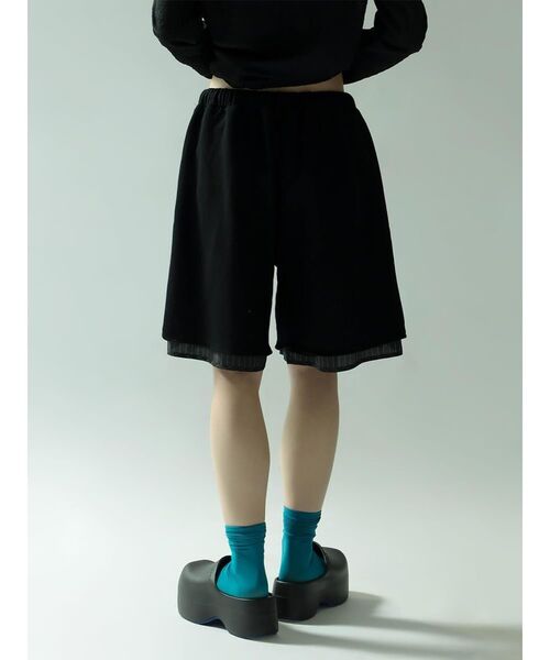 ハーフパンツ パンツ 短パン LAYERED FRENCH TERRY HALF PANTS
