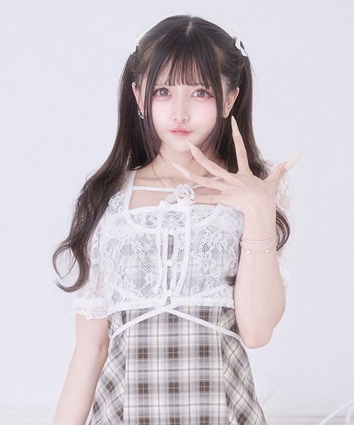 Pal elfy tシャツ 半袖 ウエストクロスリボンカーディガン レディース