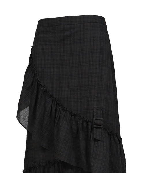 スカート DRAPED FRILL STRAP SKIRTの画像