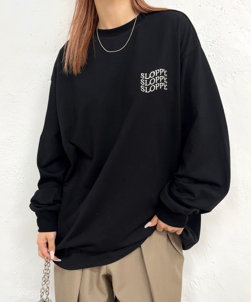 「WHO'S WHO gallery」 長袖カットソー FREE ライトグレー レディース_画像5