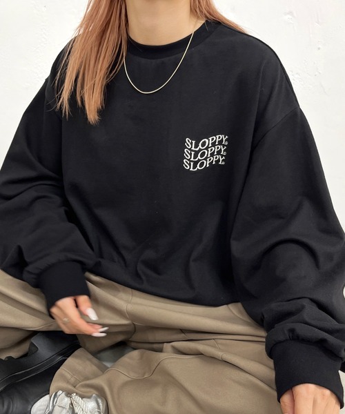 「WHO'S WHO gallery」 長袖カットソー FREE ライトグレー レディース_画像7