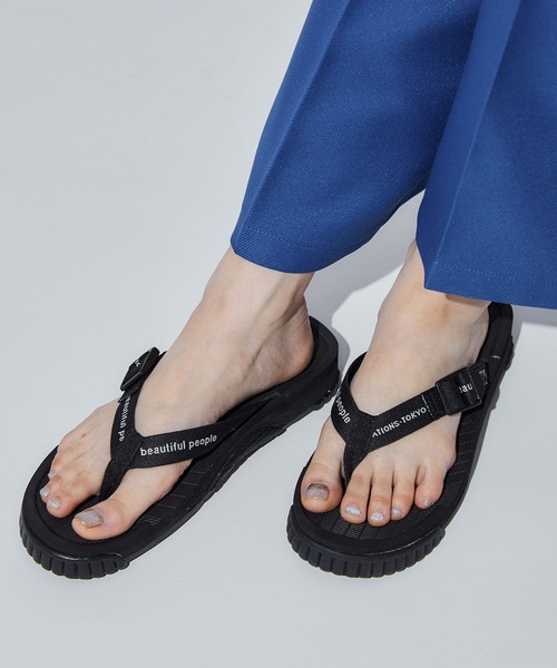 「beautiful people」 ビーチサンダル「SHAKAコラボ」 SMALL ブラウン レディース_画像6