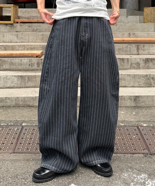 ADAMASTE デニムパンツ ワイドシルエット ADAMASTE ワイドデニムパンツ 