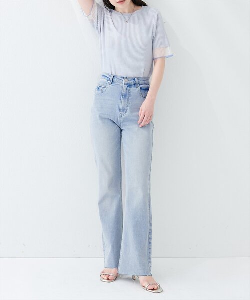 「natural couture」 デニムパンツ LARGE ブルー レディース_画像5
