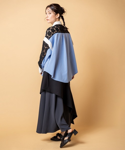 「OSMOSIS」 長袖シャツ ONE SIZE ブルー レディース_画像4