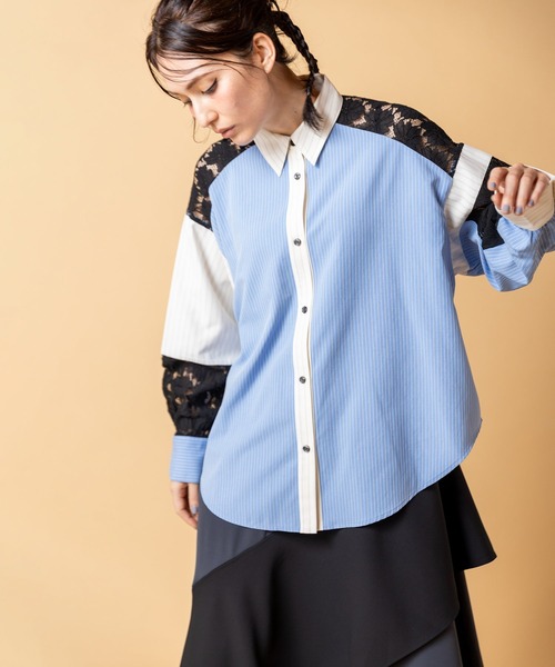 「OSMOSIS」 長袖シャツ ONE SIZE ブルー レディース_画像5